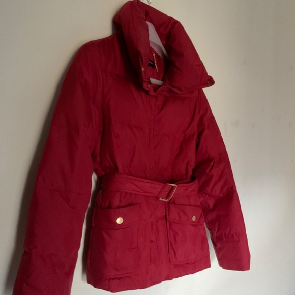 Ellen Tracy Red Down Puffer Jacket Size M - Picture 3 of 11